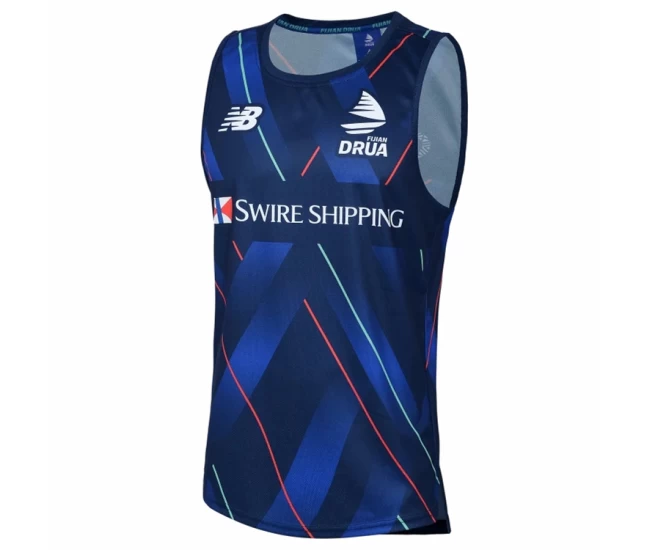 Fiji Drua Super Rugby Men's Blue Training Singlet 2025